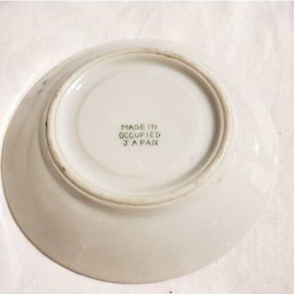 Occupied Japan Floral Porcelain Tea Saucer 4.5" Replacement R Teabag Holder. - Picture 5 of 5